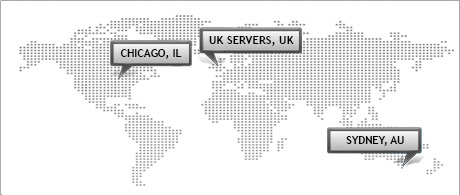 Several data center facility locations